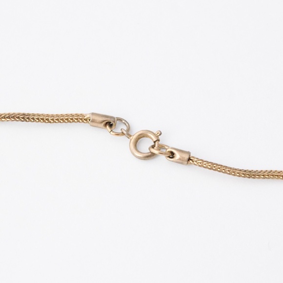 Vintage Hobé Pendant Necklace Gold Tone Double Fan Shape with Rhinestone Rare - Picture 5 of 7